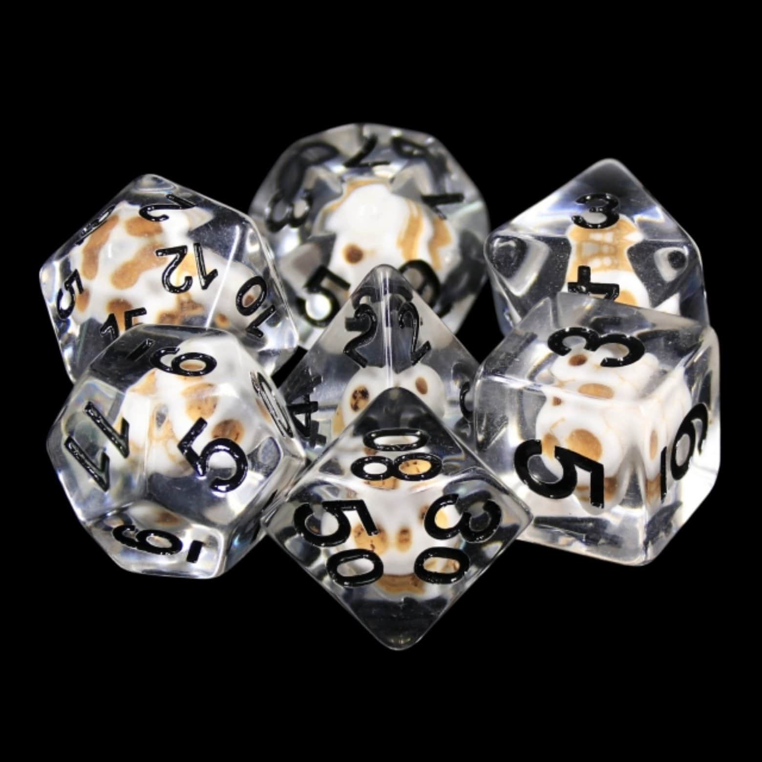 Foam Brain RPG DICE SET STONE SKULL
